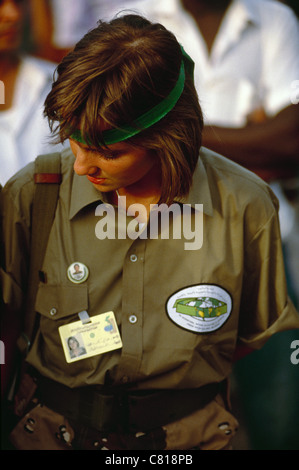 Frauen-Leibwächter, libyschen und ausländische, Zugehörigkeit zu einer Spezialeinheit, die Bewachung der libysche Präsident Muammar Gaddafi. Stockfoto