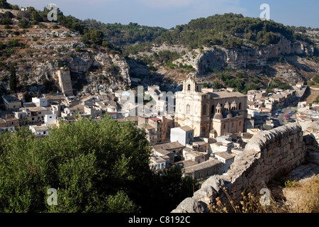 Chiesa Santa Maria La Nova, barocke Kirche in der Stadt von Scicli, Sizilien, Sicilia, Italien Stockfoto