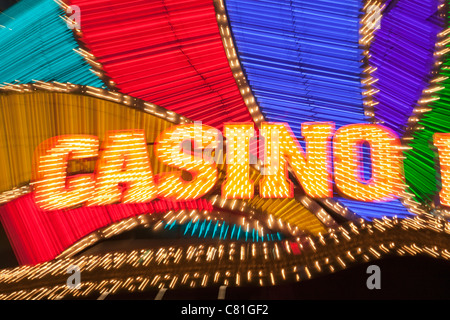 China, Macau, Casino Lisboa Leuchtreklame Stockfoto