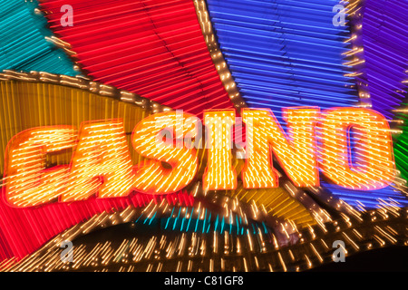 China, Macau, Casino Lisboa Leuchtreklame Stockfoto