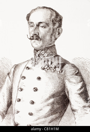 Ludwig August Ritter von Benedek, 1804 – 1881, aka Lajos Benedek. Österreichischer General ungarischer Abstammung. Stockfoto