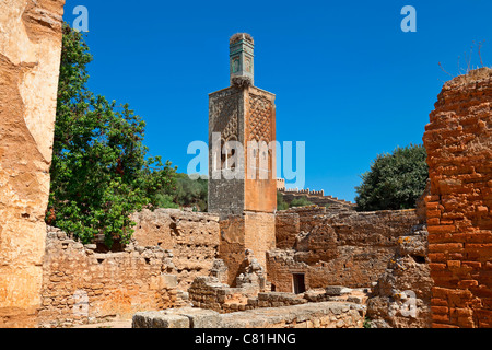 Marokko, Rabat, Moschee in Chellah Nekropole Stockfoto