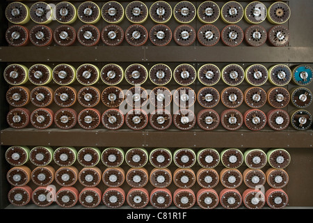 Buckinghamshire England, Bletchley Park, "Bombe" Code brechen panel Stockfoto