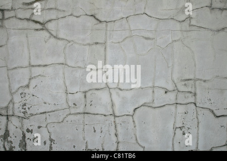 äußere Beschädigung verputzt Hintergrundtextur rissige Wand Stockfoto