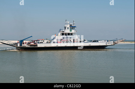 Alabama, Dauphin Island, Pkw-Maut Fähre nach Fort Morgan über Öffnung der Mobile Bay Stockfoto