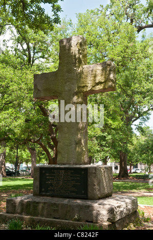 Alabama, Mobile, historische Innenstadt, Bienville Sqaure, Jean Baptiste Le Moyne, Sieur de Bienville-Denkmal Stockfoto