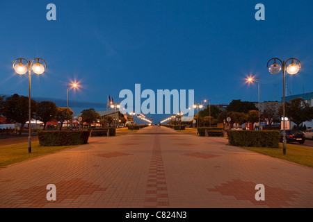 Kosciuszko Promenade auf dem Platz in Gdynia, ein Ort, die häufig von Touristen besucht. Stockfoto