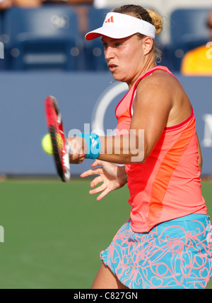 Angelique von Deutschland in Aktion bei den US Open 2011 Stockfoto