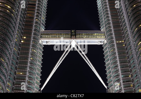 Detail von der Skybridge verbinden Petronas Towers, Kuala Lumpur, Malaysia Stockfoto