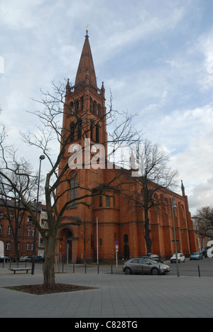 Evangelische Zwölf-Apostel-Kirchengemeinde, (evangelische zwölf-Apostel-Kirche), An der Apostelkirche 1, Berlin, Deutschland. Stockfoto