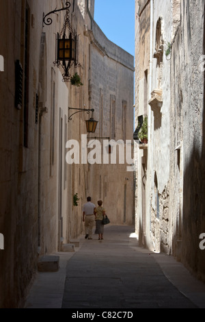 Straßen in Mdina, Malta Stockfoto