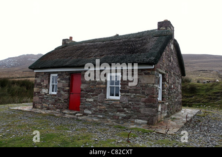 Eine strohgedeckte Hütte im ländlichen Irland Stockfoto