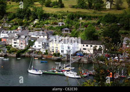 Blick über den Fluss Fowey von Hall zu Fuß, Fowey, Cornwall, England Stockfoto