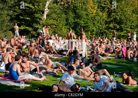 Highgate Herren Bade Teich, Hampstead Heath, NW3, London, Vereinigtes Königreich Stockfoto