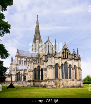 Kathedrale von Salisbury Westwand Stockfoto