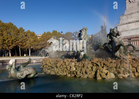 Monument Aux Girondins, Bordeaux, Aquitanien, Frankreich Stockfoto