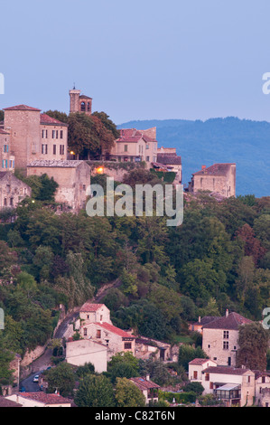 Bastide Hügel Stadt Cordes Sur Ciel, Tarn, Midi-Pyrénées, Frankreich Stockfoto