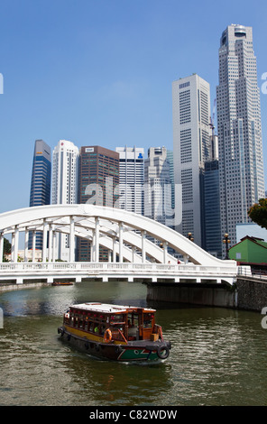 Flusskreuzfahrt in Singapur Stockfoto