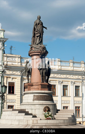 Denkmal für russische express Katharina die große in Odessa Ukraine. Stockfoto