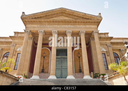 Palermo Opernhaus Teatro Massimo Piazza Giuseppe Verdi, Palermo, Sizilien, Italien Stockfoto