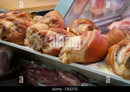 Wurstwaren, Schinken Beine Stockfoto