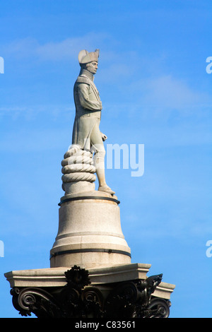 Lord Admiral Nelsons Säule am Trafalgar Square in London Stockfoto