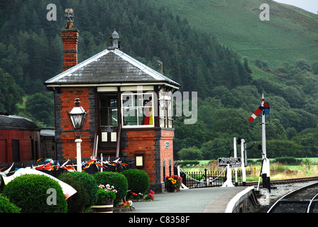 Llangollen Bahnhof in Nord-Wales, Carrog Stockfoto