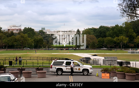 Weiße Haus Sicherheit, Washington DC USA Stockfoto