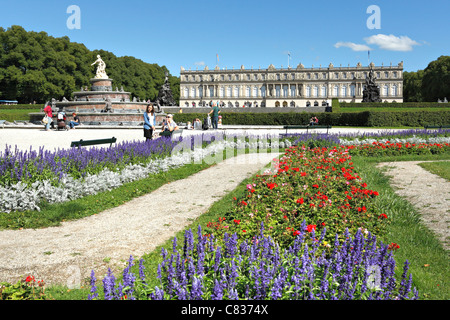 Herrechiemsee Schloss Schlossgarten, Herreninsel Chiemgau-Oberbayern-Deutschland Stockfoto