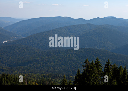 Landschaft des Bucegi Nationalpark in den südlichen Karpaten Berge, Rumänien über Sinaia Stadt Stockfoto