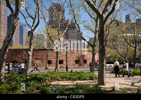 Castle Clinton im Battery Park, New York Stockfoto