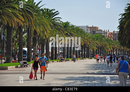 Paseig de Jaime 1, Salou, Costa Daurada, Provinz Tarragona, Katalonien, Spanien Stockfoto