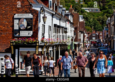 Cliffe High Street, Lewes, Sussex, Stockfoto