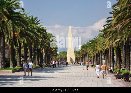 Denkmal für Jaume I am Paseig de Jaime 1, Salou, Costa Daurada, Provinz Tarragona, Katalonien, Spanien Stockfoto