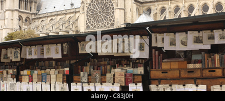 Büchermarkt, Notre Dame, Paris, Frankreich Stockfoto