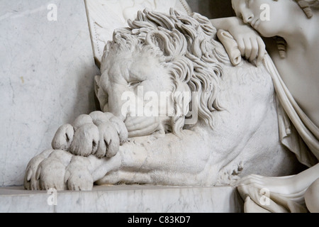 Denkmal für Erzherzogin Maria Christina von Österreich, geformt von Antonio Canova in der Augustinerkirche, Vienna Stockfoto