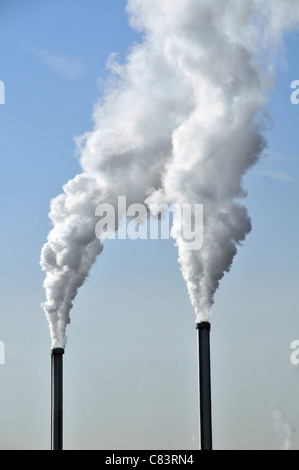 Luftverschmutzung Schornstein Paris Frankreich Stockfoto