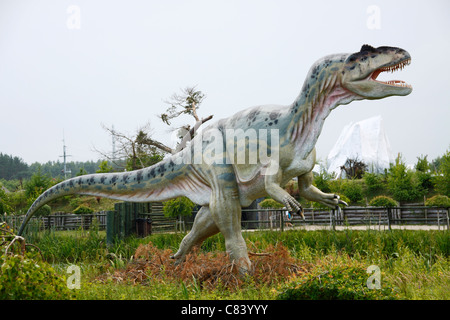 Allosaurus in Leba Park (Dinosaurier Freizeitpark), Polen Stockfoto