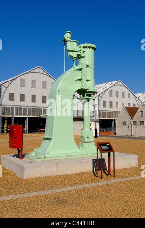 Dampfhammer im Historic Dockyard Chatham Kent England UK Stockfoto