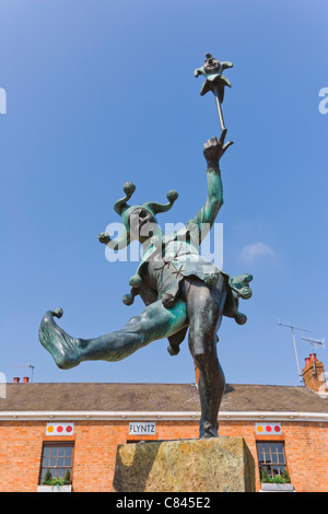 Die Jester-Statue von James Butler, Henley Street, Stratford-upon-Avon, Warwickshire, England, UK Stockfoto