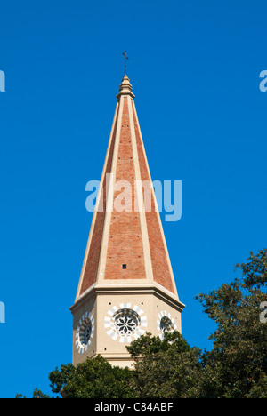 Glockenturm der Kathedrale von San Donato, Arezzo, Toskana, Italien Stockfoto