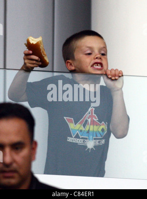 CRUZ BECKHAM LA GALAXY V MORELIA. CHAMPIONS-LEAGUE-CARSON LOS ANGELES CA USA 28. September 2011 Stockfoto