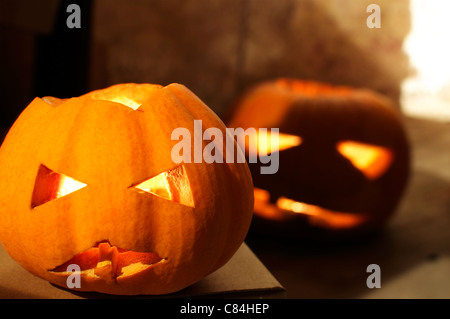 Halloween Jack-o-Laternen Stockfoto