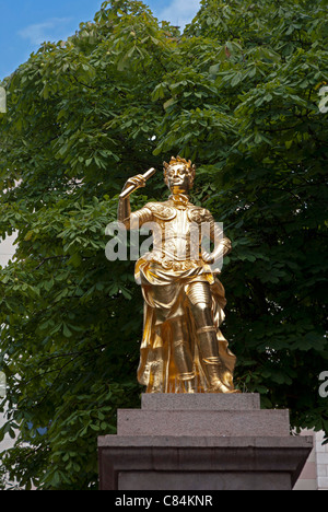 Statue von George II in Royal Square, St. Helier, Jersey, Kanalinseln Stockfoto