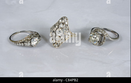 Drei Diamant-Ringe, England, UK, Großbritannien, Westeuropa. Stockfoto