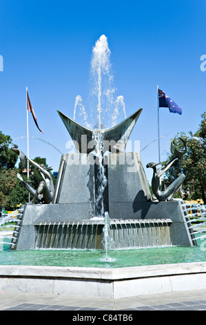 Gedenken-Brunnen für Königin Elizabeth II Besuch in Adelaide Südaustralien im Jahr 1963 Stockfoto