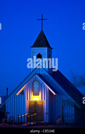 Elvis Memorial Chapel ist ein Film Memorabilia Museum zeigt Filme, die gedreht wurden, bei Apacheland.Survivor von zwei Brände. Stockfoto