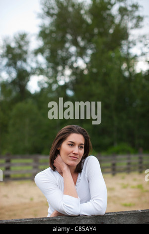 Frau, Oregon, USA Stockfoto