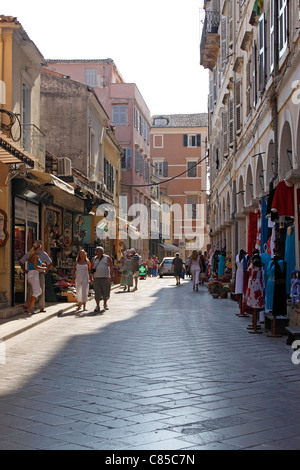 ALTSTADT VON KORFU. NIKIFOROU THEOTOKI BEREICH. KORFU GRIECHISCHE INSELN. Stockfoto