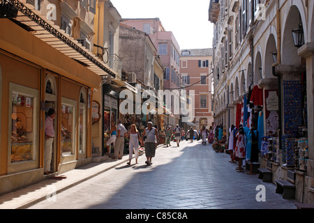 ALTSTADT VON KORFU. NIKIFOROU THEOTOKI BEREICH. KORFU GRIECHISCHE INSELN. Stockfoto